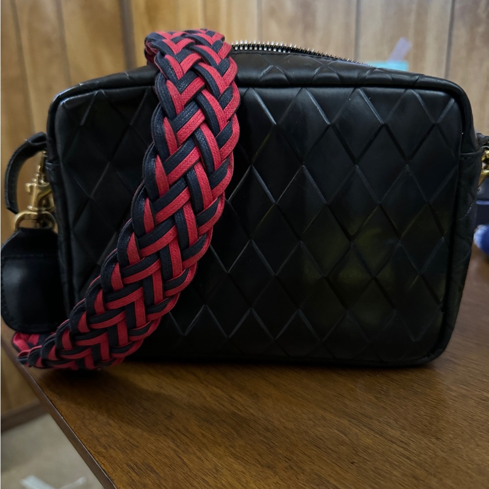 Clare V. Midi Sac Black Diamond + Strap